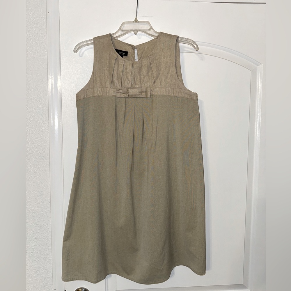 Cute A. Byer beige babydoll style dress.